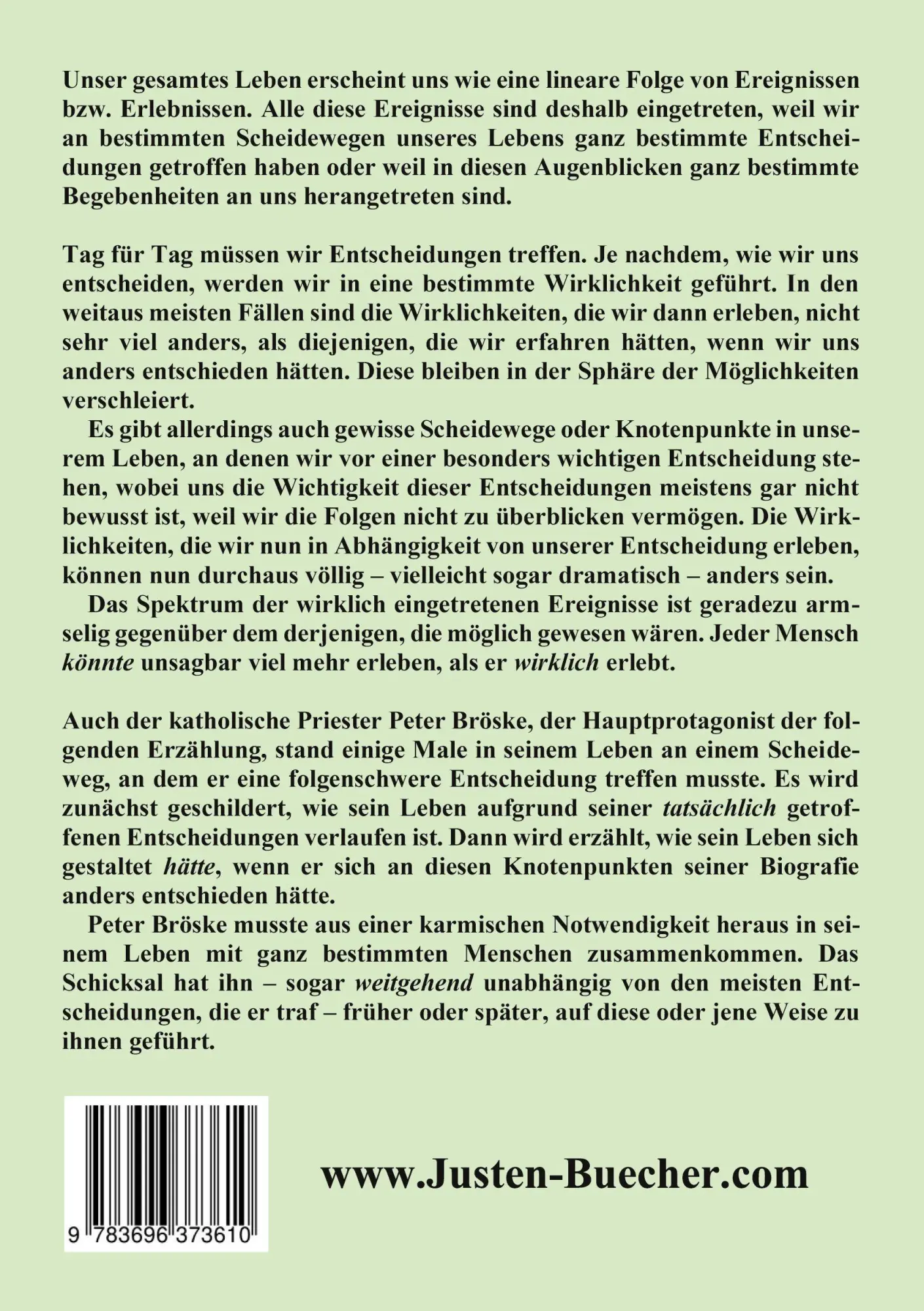 Rückseite: 9783696373610 | Das ungelebte Leben | Josef F. Justen | Taschenbuch | 176 S. | Deutsch