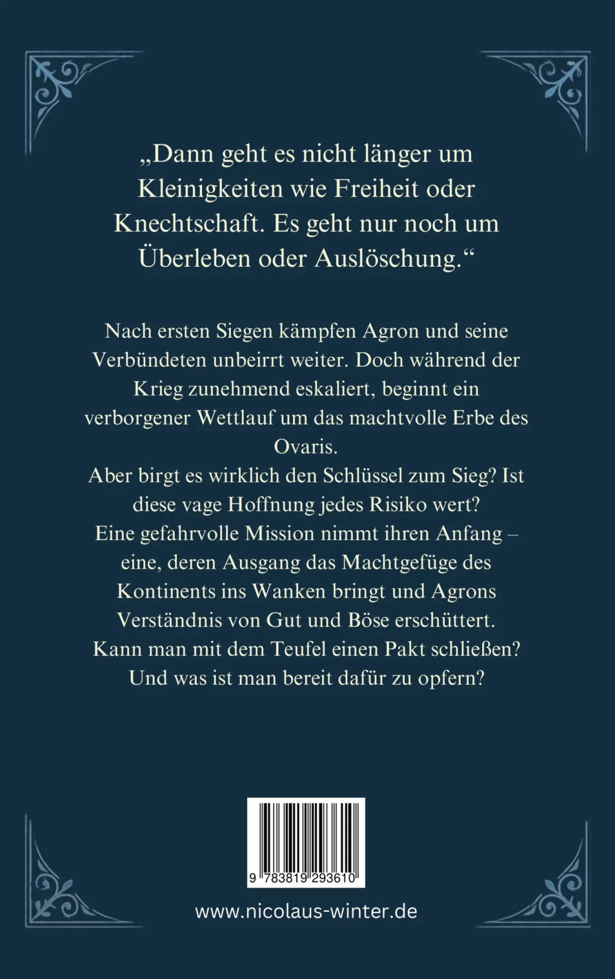 Rückseite: 9783819293610 | Der Erbe des Ovaris - Bündnisse | Nicolaus Winter | Taschenbuch | 2026