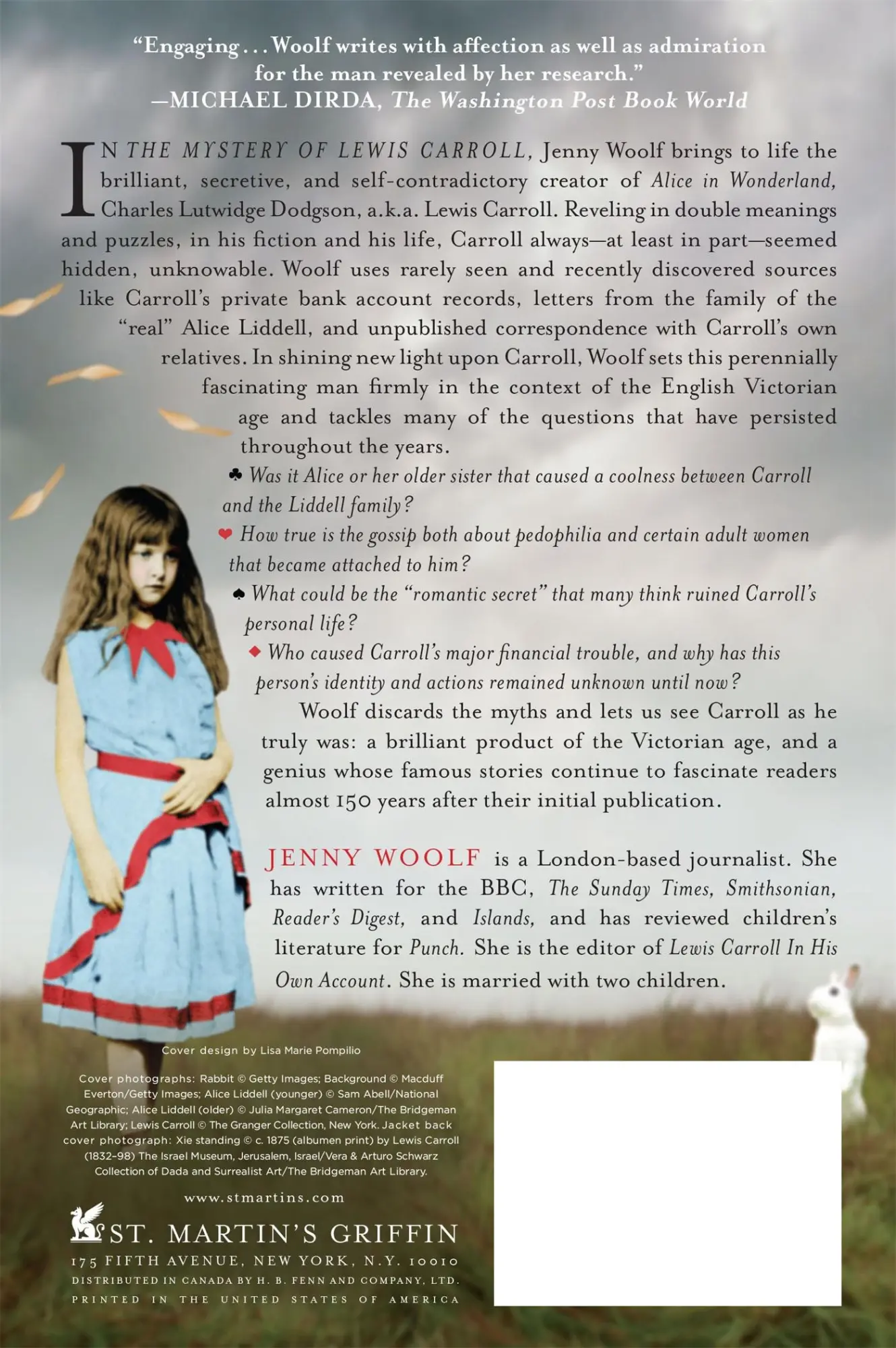 Rückseite: 9780312673710 | The Mystery of Lewis Carroll | Jenny Woolf | Taschenbuch | Englisch
