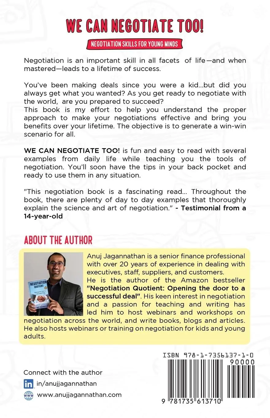 Rückseite: 9781735613710 | WE CAN NEGOTIATE TOO! | Anuj Jagannathan | Taschenbuch | Englisch