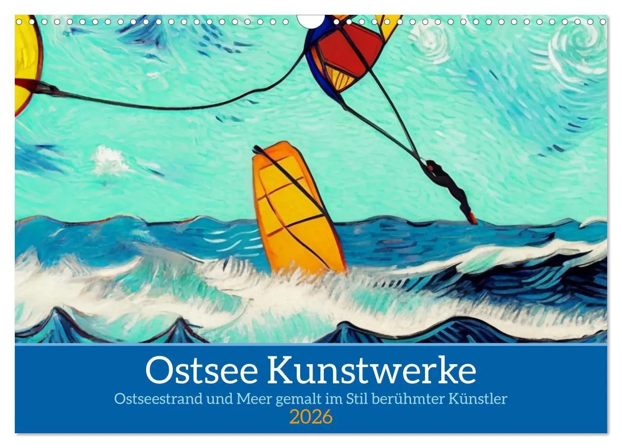 Cover: 9783457533710 | Ostsee Kunstwerke (Wandkalender 2026 DIN A3 quer), CALVENDO...