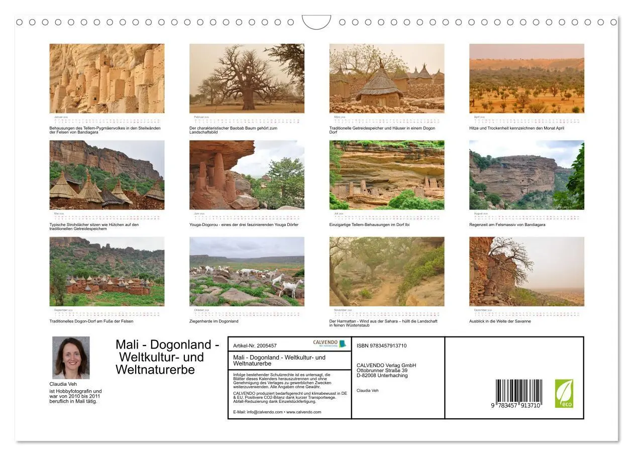 Bild: 9783457913710 | Mali - Dogonland - Weltkultur- und Weltnaturerbe (Wandkalender 2026...