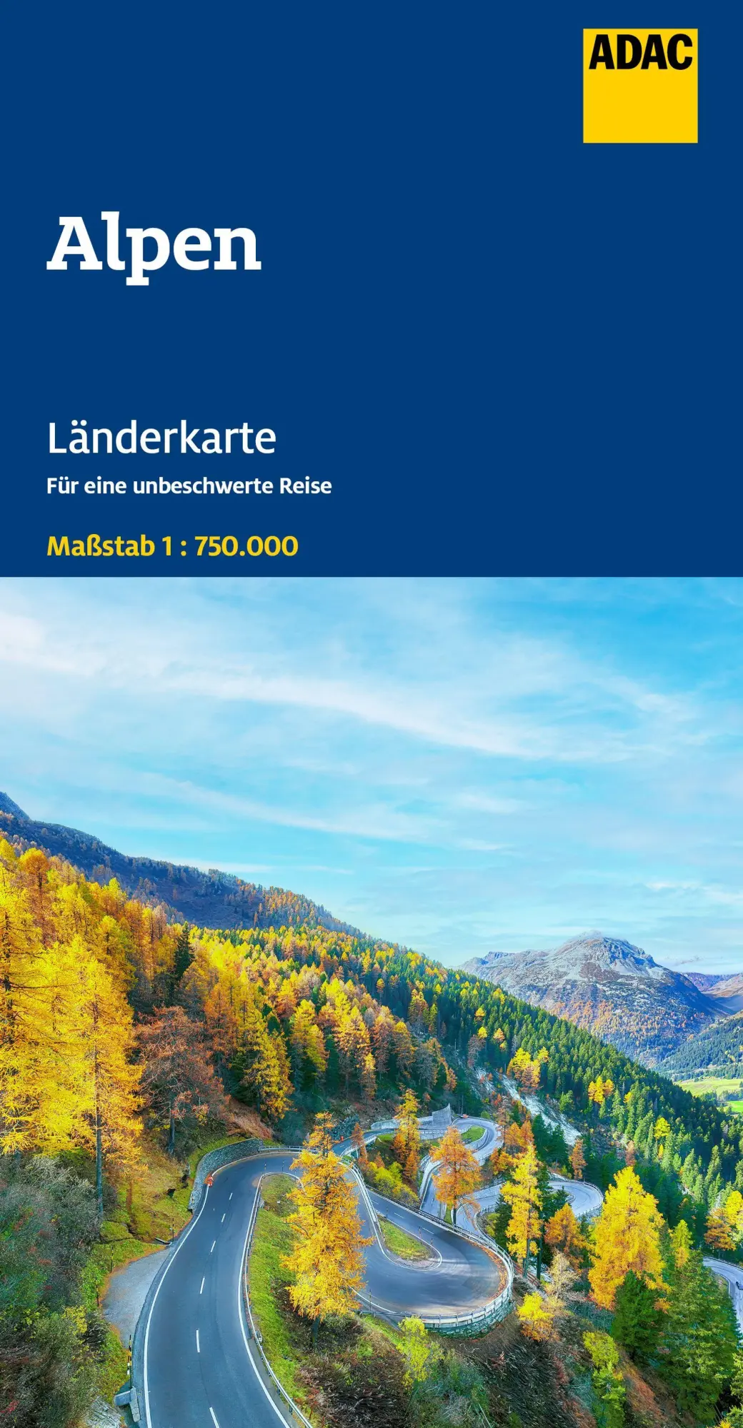 Cover: 9783826423710 | ADAC Länderkarte Alpen 1:750.000 | (Land-)Karte | ADAC LänderKarte
