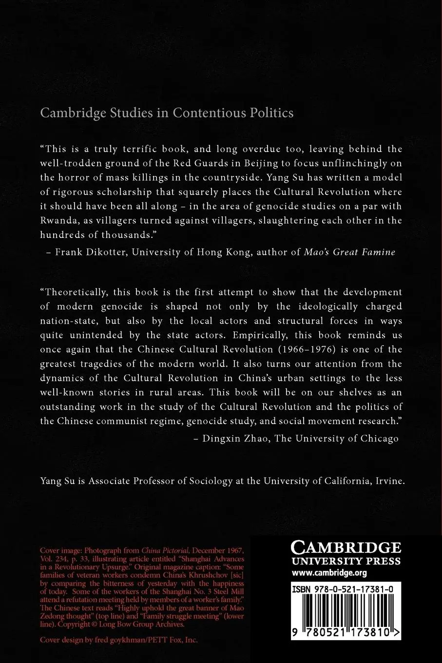 Rückseite: 9780521173810 | Collective Killings in Rural China During the Cultural Revolution | Su
