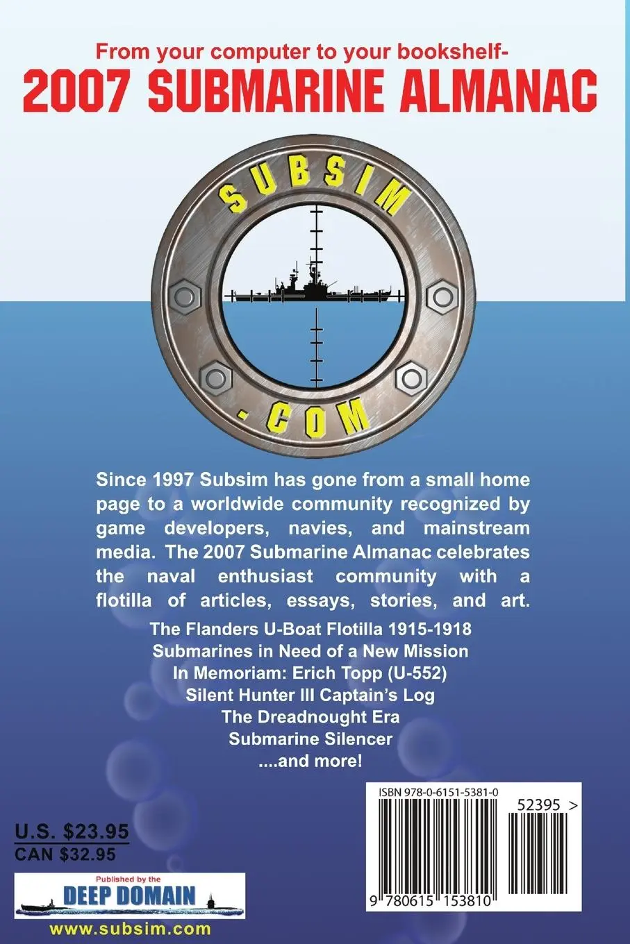 Rückseite: 9780615153810 | 2007 Submarine Almanac | Editor Neal Stevens | Taschenbuch | Englisch