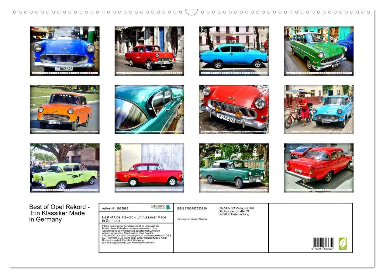 Bild: 9783457523810 | Best of Opel Rekord - Ein Klassiker Made in Germany (Wandkalender...
