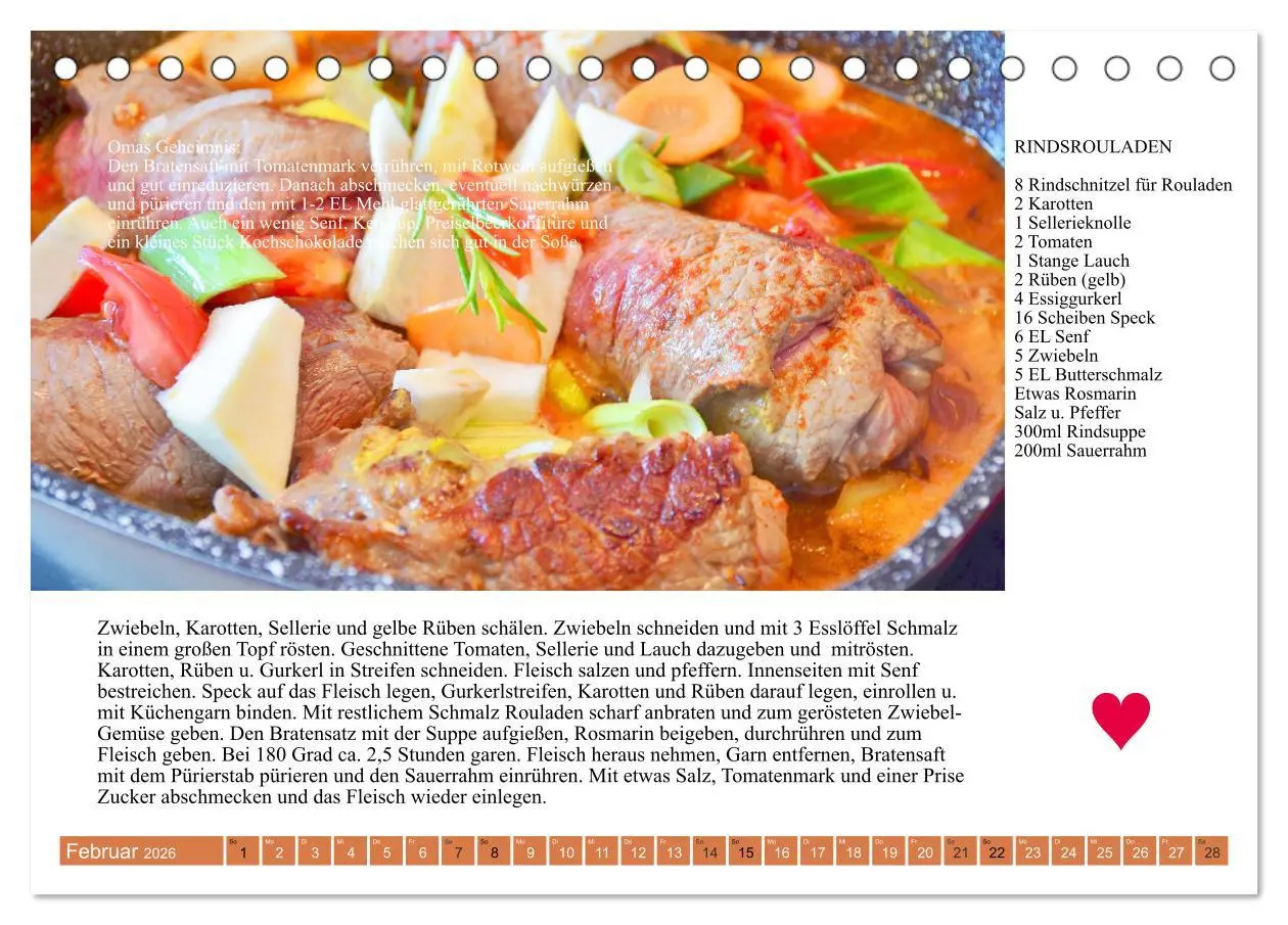 Bild: 9783457763810 | Österreichische Hauptgerichte. Küchenkalender mit den Klassikern!...