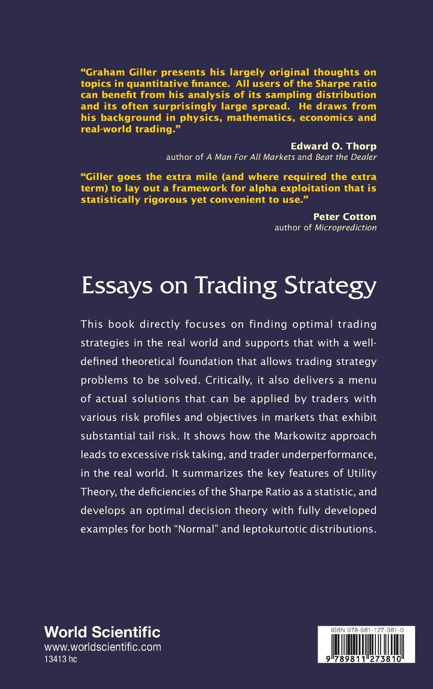 Rückseite: 9789811273810 | ESSAYS ON TRADING STRATEGY | Graham L Giller | Buch | Englisch | 2023