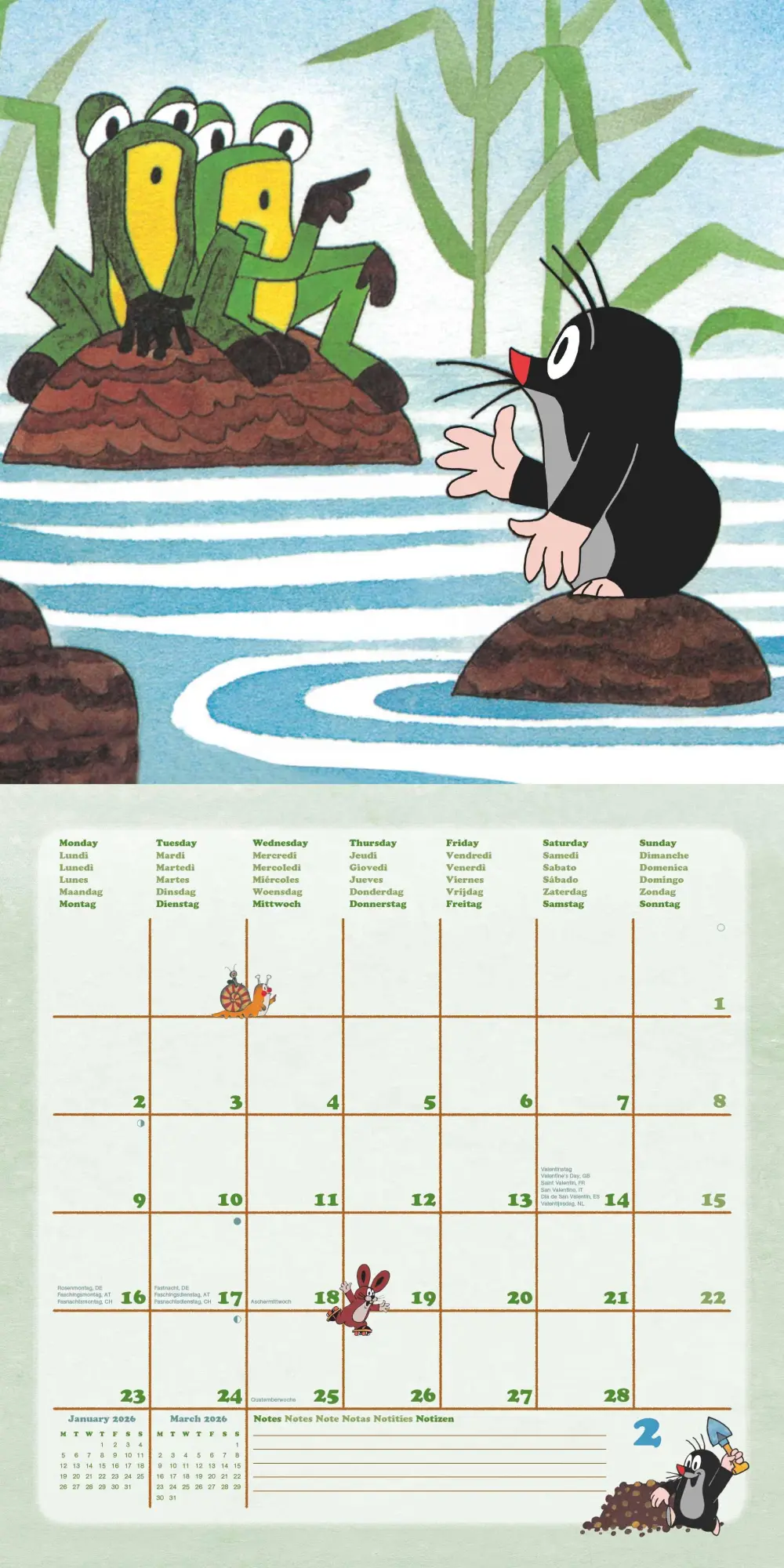 Bild: 4069095003910 | N NEUMANNVERLAGE - Der kleine Maulwurf 2026 Broschürenkalender,...