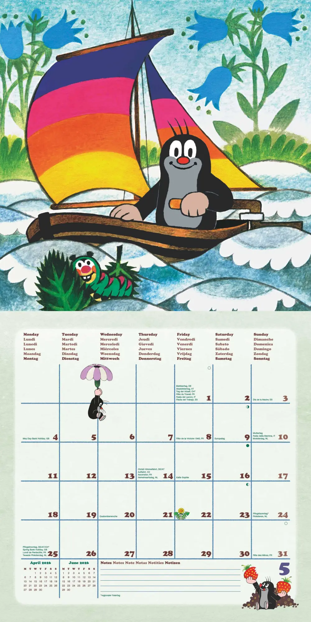 Bild: 4069095003910 | N NEUMANNVERLAGE - Der kleine Maulwurf 2026 Broschürenkalender,...