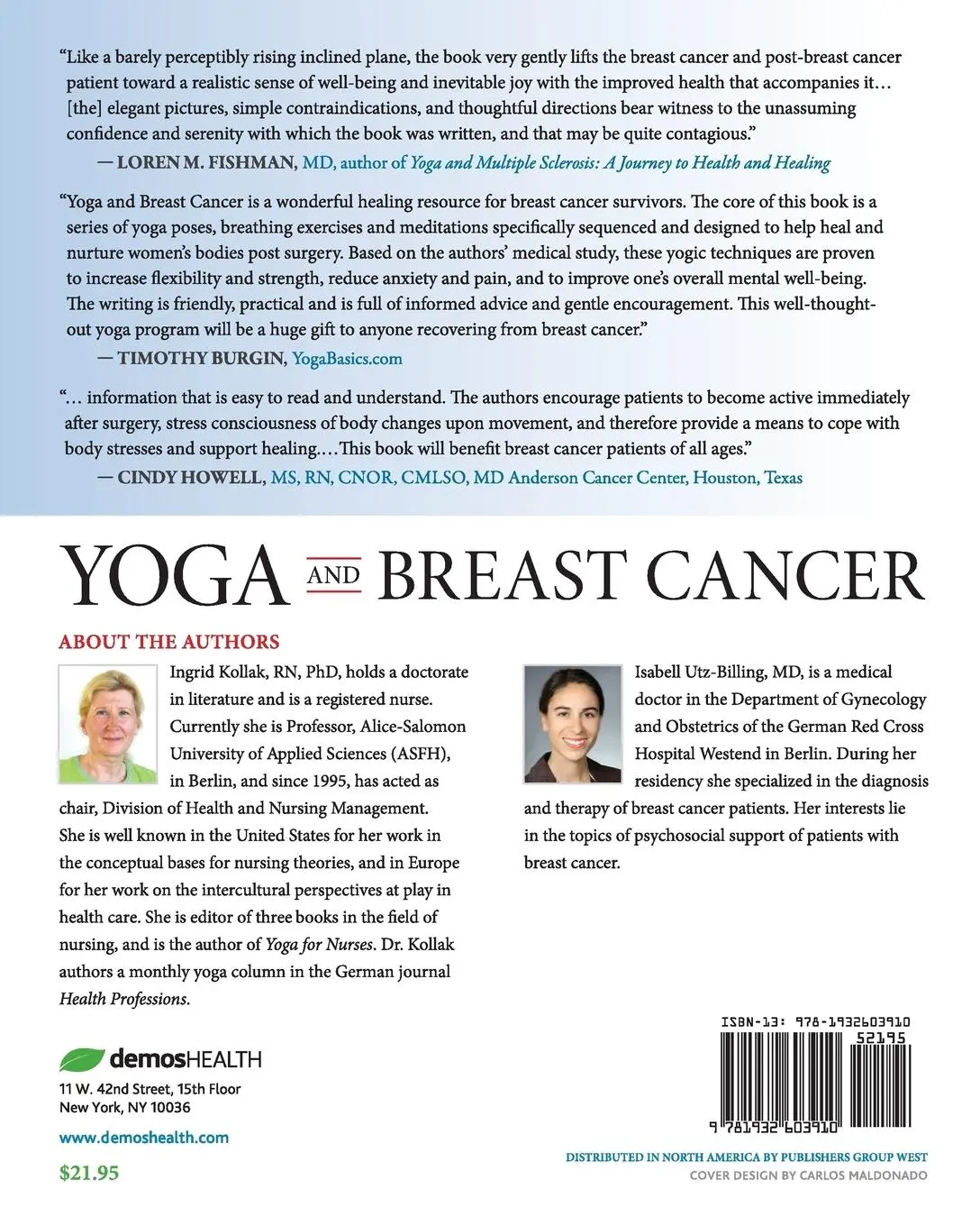 Rückseite: 9781932603910 | Yoga and Breast Cancer | A Journey to Health and Healing | Taschenbuch