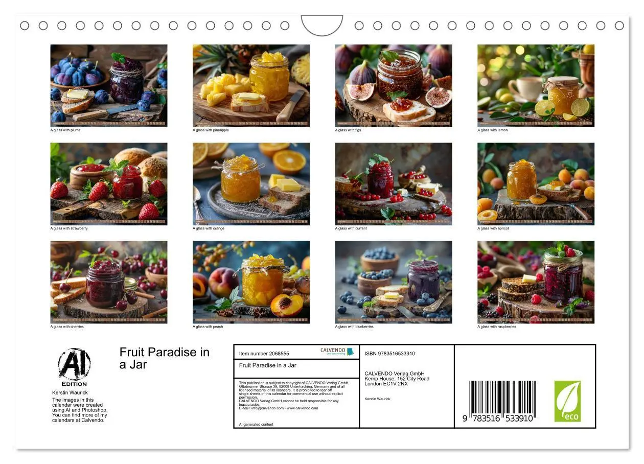 Bild: 9783516533910 | Fruit Paradise in a Jar (Wall Calendar 2026 DIN A4 landscape),...