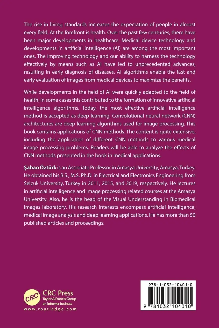 Rückseite: 9781032104010 | Convolutional Neural Networks for Medical Image Processing...