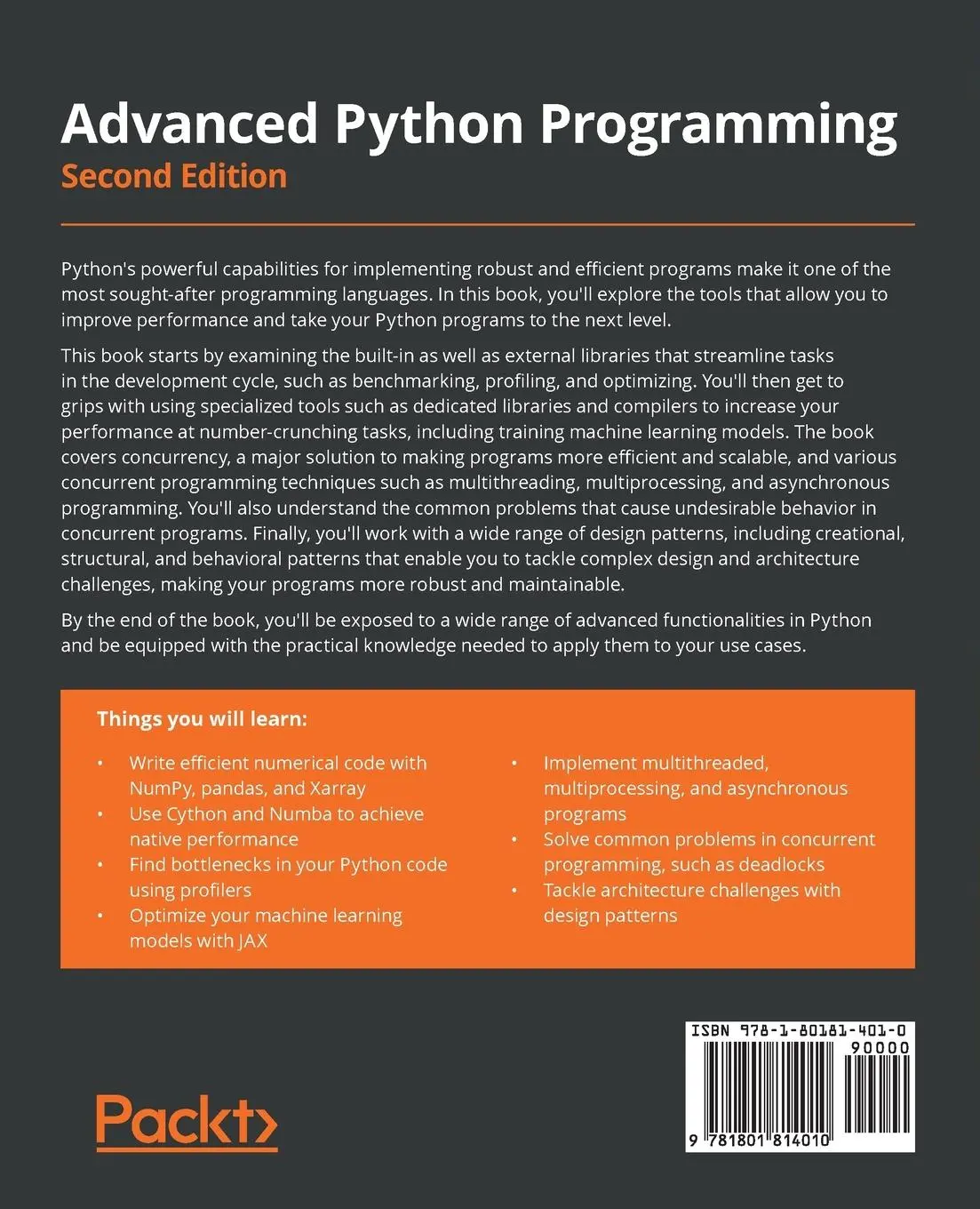 Rückseite: 9781801814010 | Advanced Python Programming - Second Edition | Quan Nguyen | Buch