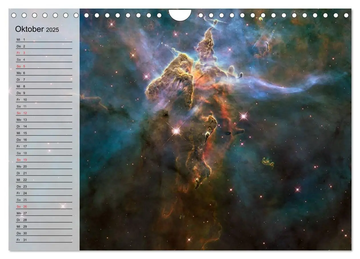 Bild: 9783435484010 | Der Weltraum. Spektakuläre Gasnebel und Galaxien (Wandkalender 2025...