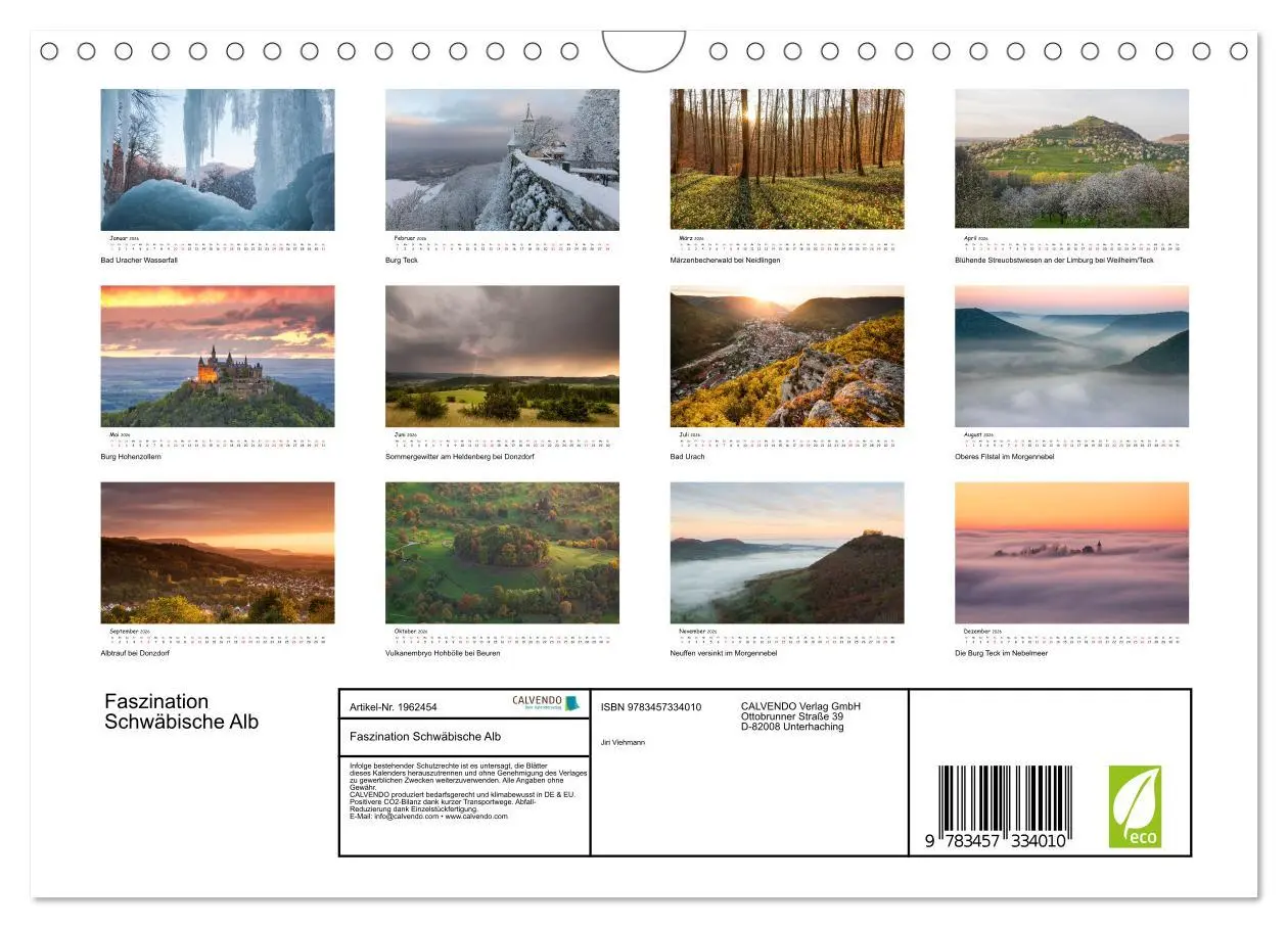 Bild: 9783457334010 | Faszination Schwäbische Alb (Wandkalender 2026 DIN A4 quer),...