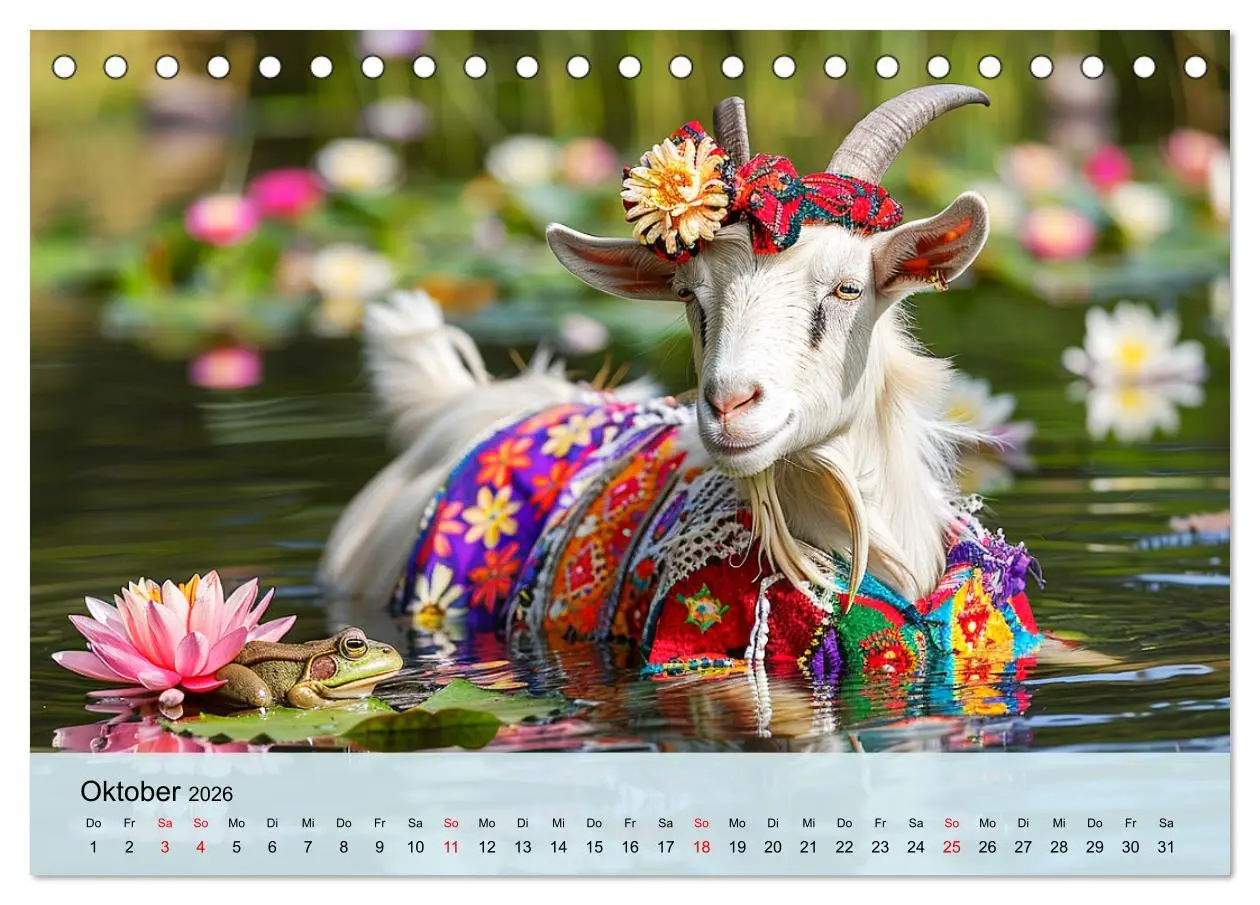 Bild: 9783457404010 | Ziegen im Modezauber. Ein alpiner Fashion-Marathon (Tischkalender...