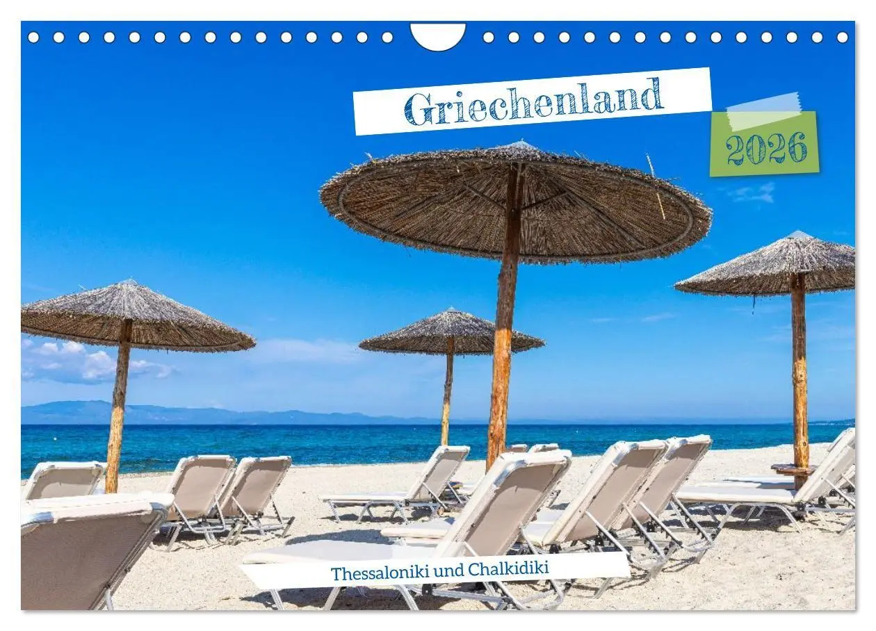 Cover: 9783516734010 | Griechenland - Thessaloniki und Chalkidiki (Wandkalender 2026 DIN...
