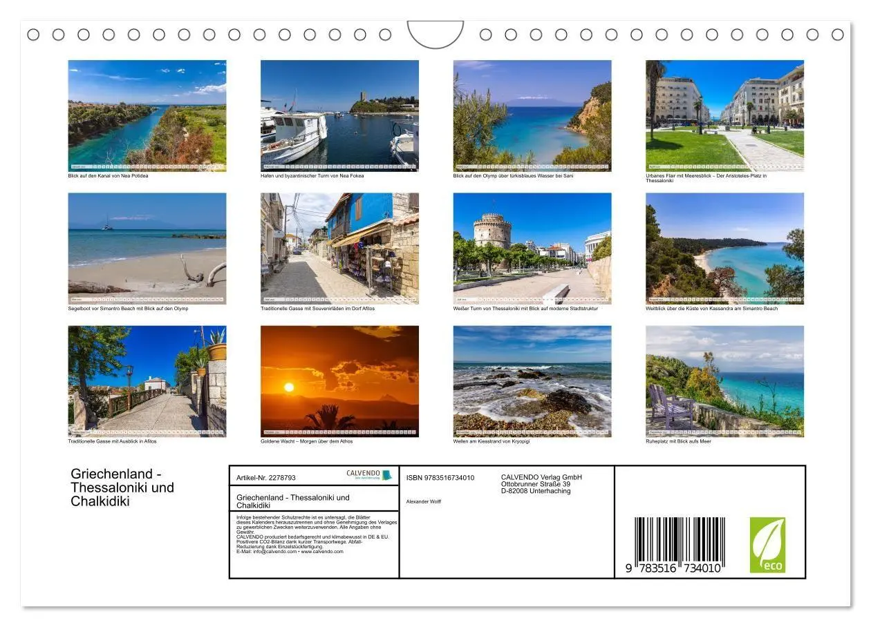 Bild: 9783516734010 | Griechenland - Thessaloniki und Chalkidiki (Wandkalender 2026 DIN...
