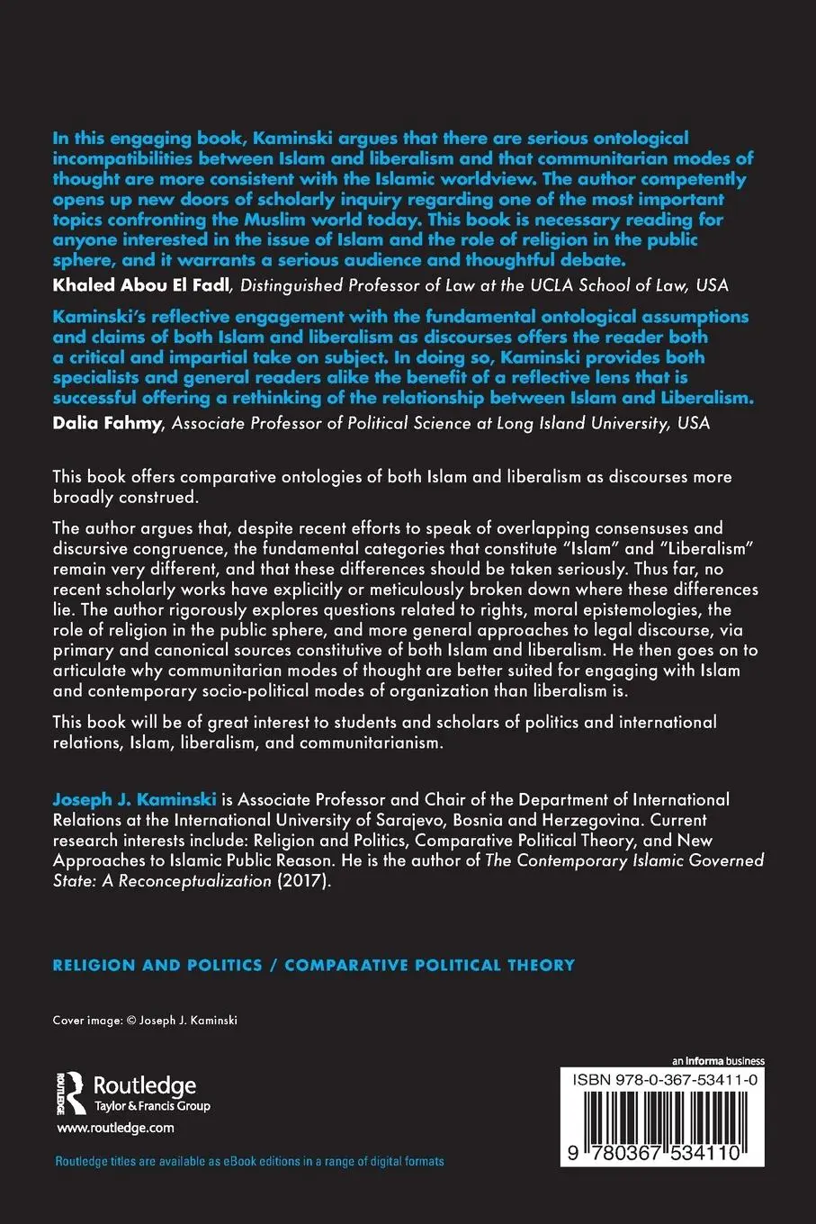 Rückseite: 9780367534110 | Islam, Liberalism, and Ontology | A Critical Re-evaluation | Kaminski