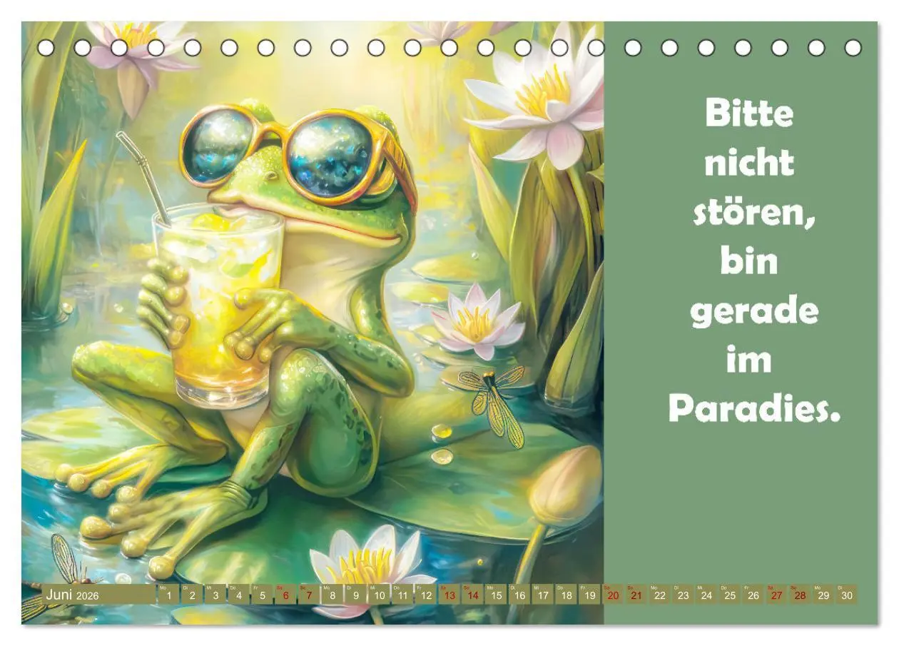 Bild: 9783457254110 | Witzige Frösche - Sprüche (Tischkalender 2026 DIN A5 quer),...