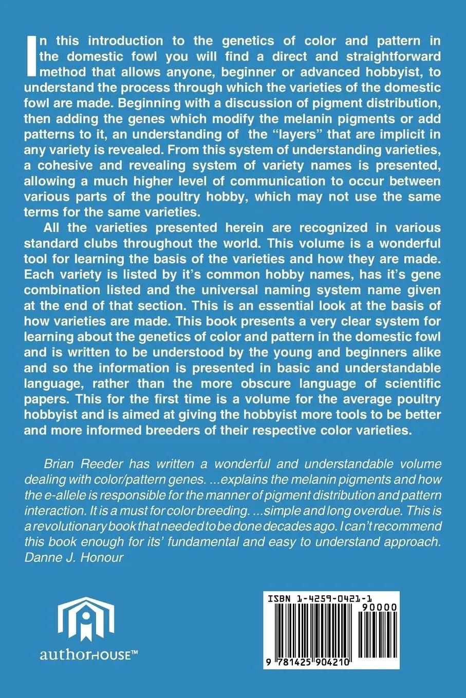 Rückseite: 9781425904210 | An Introduction to Color Forms of the Domestic Fowl | Brian Reeder