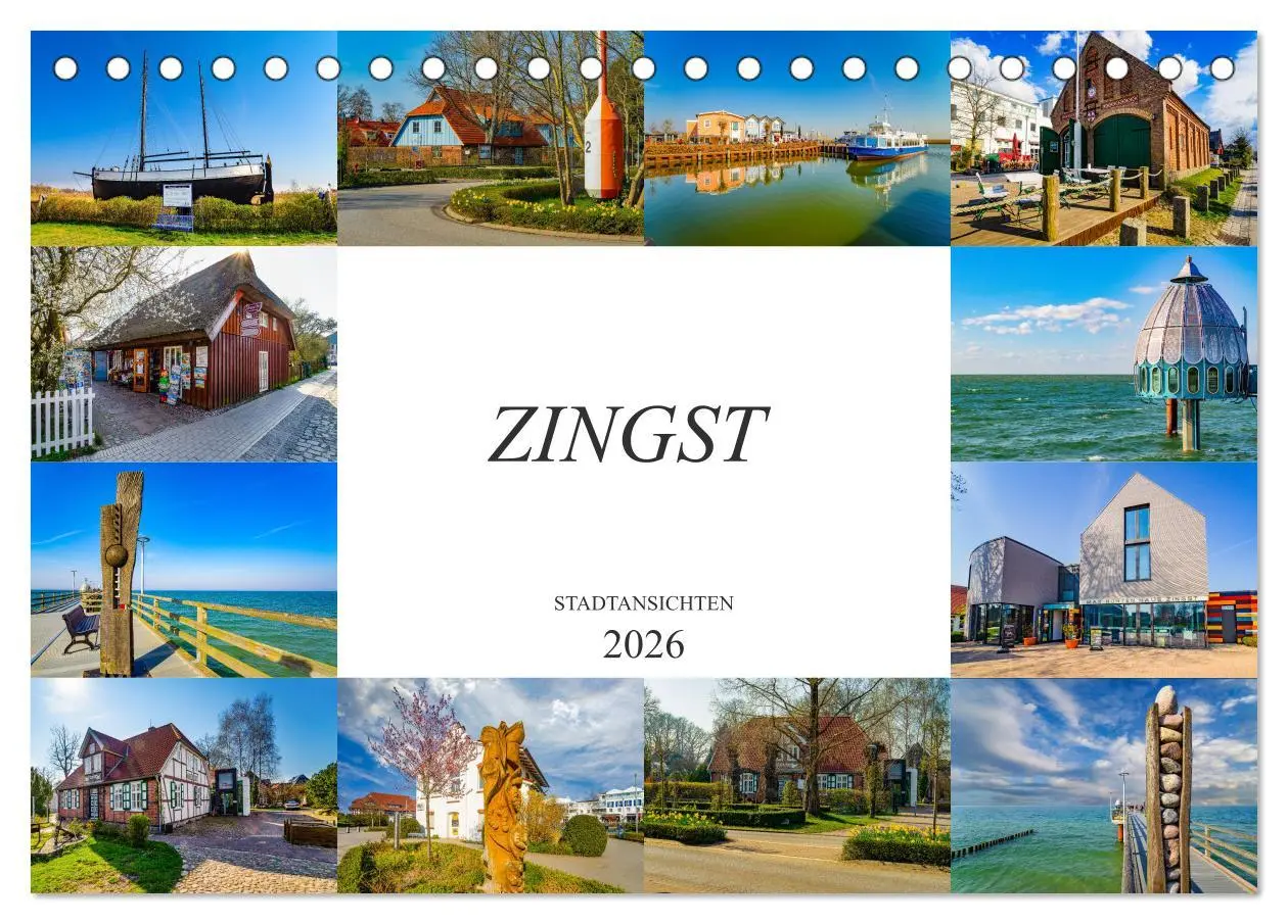 Cover: 9783457794210 | Zingst Stadtansichten (Tischkalender 2026 DIN A5 quer), CALVENDO...