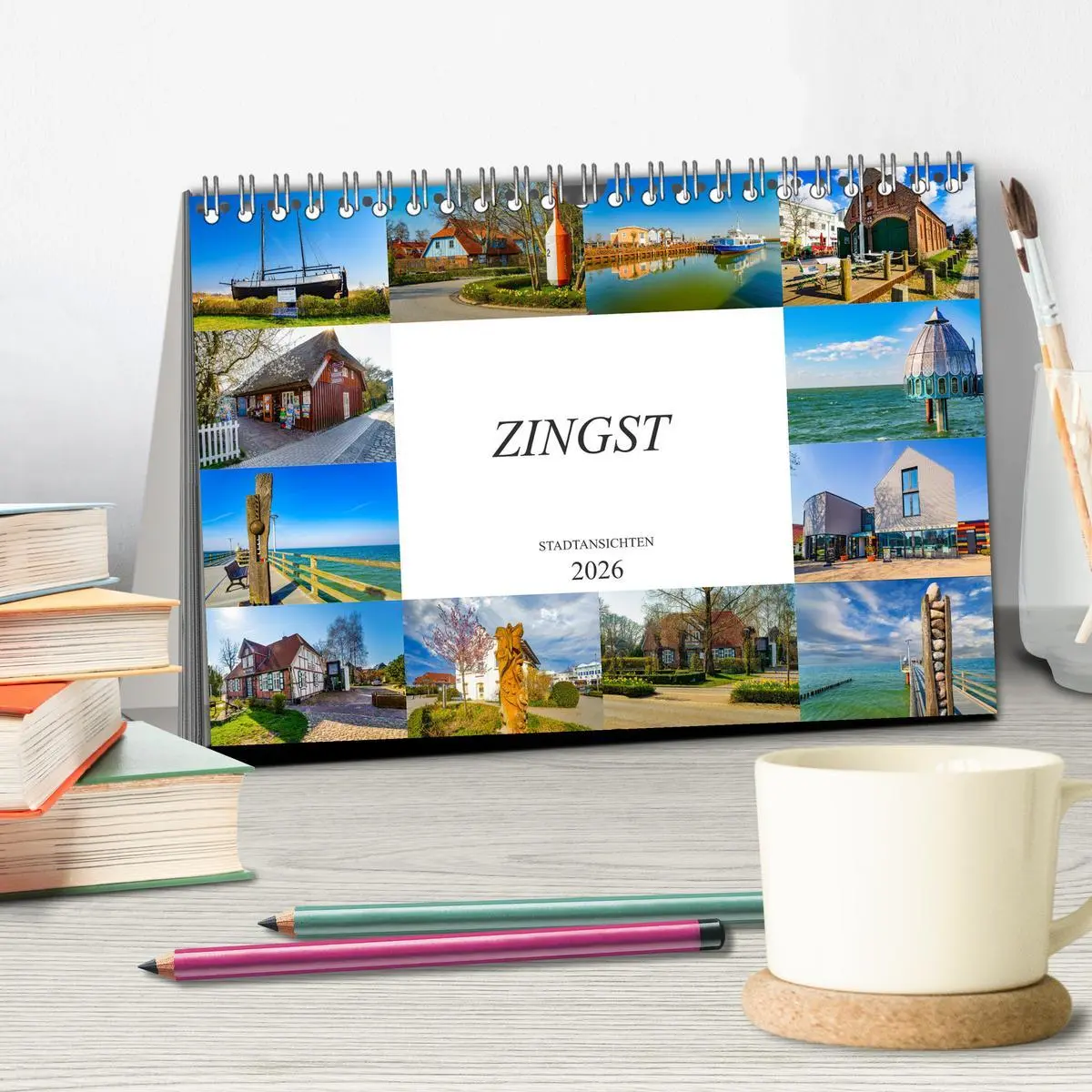 Bild: 9783457794210 | Zingst Stadtansichten (Tischkalender 2026 DIN A5 quer), CALVENDO...