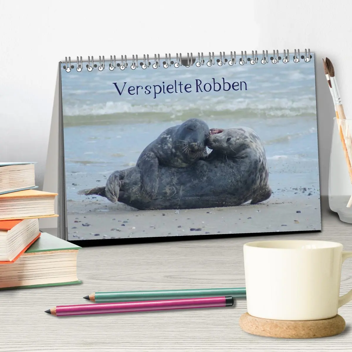 Bild: 9783516194210 | Verspielte Robben (Tischkalender 2026 DIN A5 quer), CALVENDO...