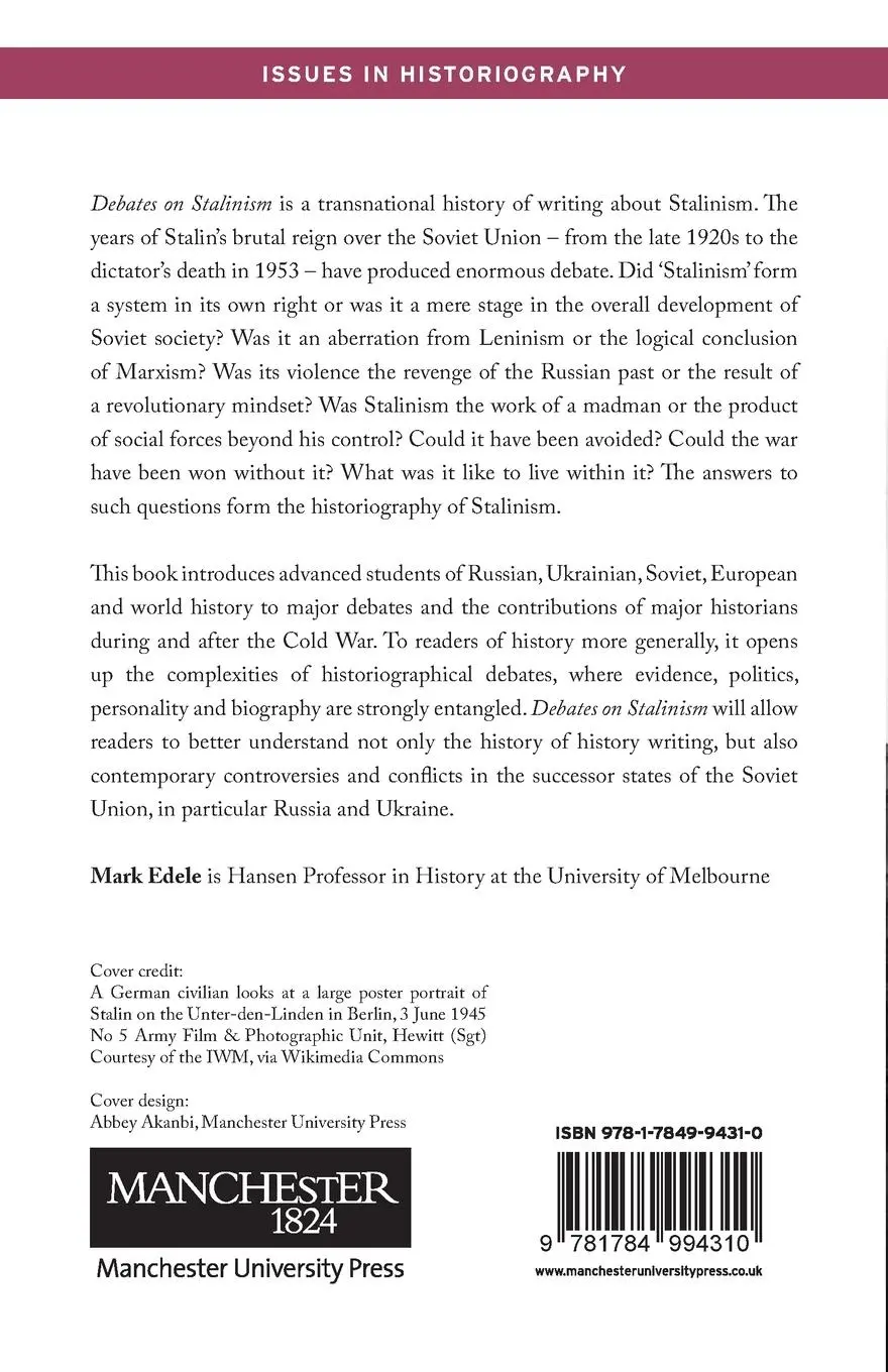 Rückseite: 9781784994310 | Debates on Stalinism | Mark Edele | Taschenbuch | Paperback | Englisch