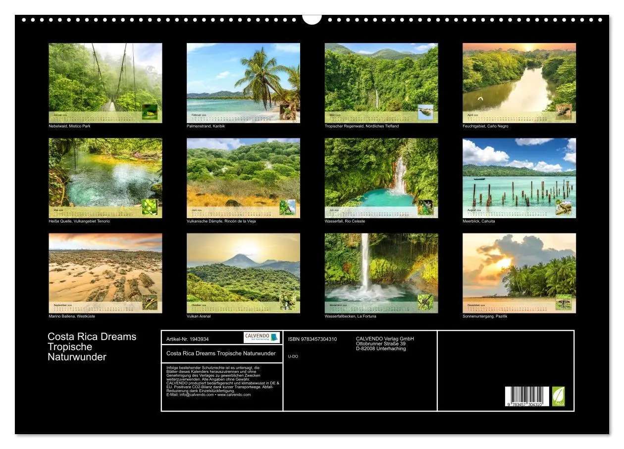 Bild: 9783457304310 | Costa Rica Dreams Tropische Naturwunder (Wandkalender 2026 DIN A2...