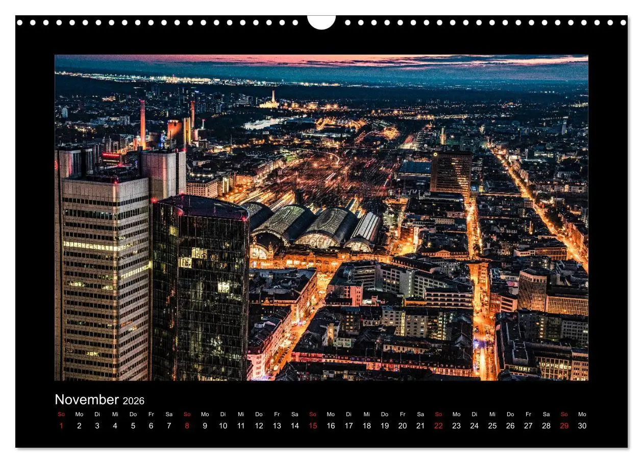Bild: 9783457924310 | Frankfurt bei Nacht 2026 (Wandkalender 2026 DIN A3 quer), CALVENDO...