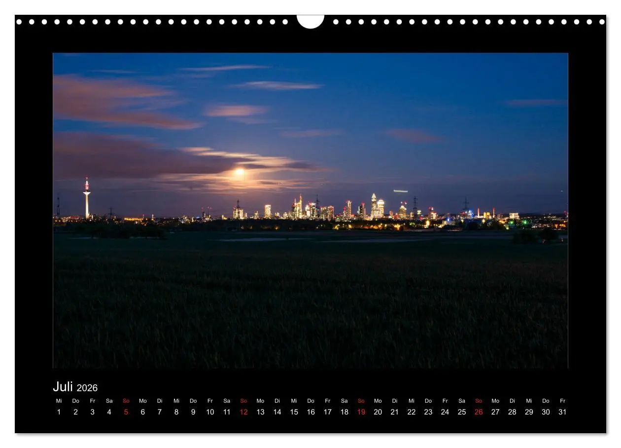 Bild: 9783457924310 | Frankfurt bei Nacht 2026 (Wandkalender 2026 DIN A3 quer), CALVENDO...
