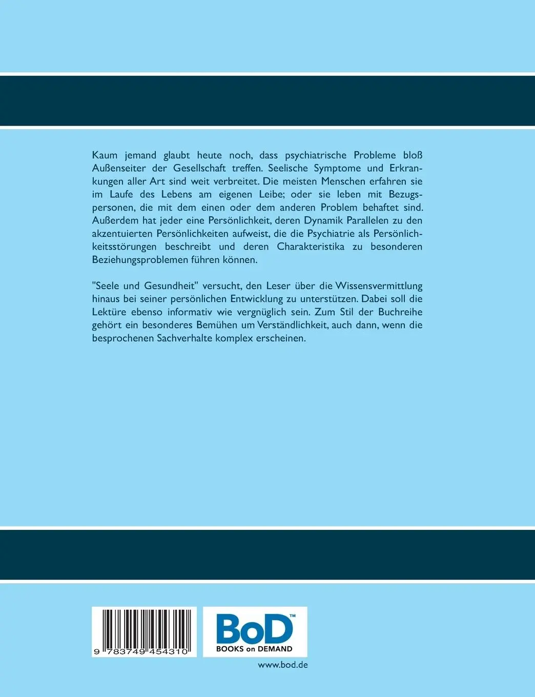 Rückseite: 9783749454310 | Seele und Gesundheit | Band 1 Diagnosen | Michael Depner | Taschenbuch