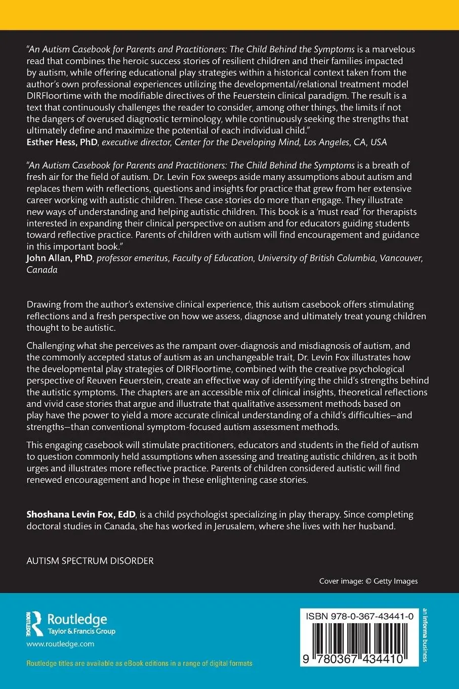 Rückseite: 9780367434410 | An Autism Casebook for Parents and Practitioners | Shoshana Levin Fox