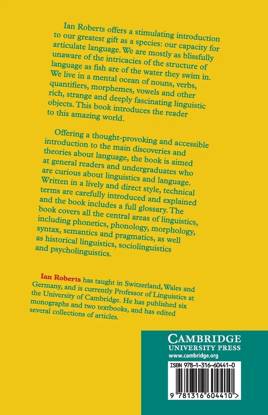 Rückseite: 9781316604410 | The Wonders of Language | Ian Roberts | Taschenbuch | Paperback | 2017