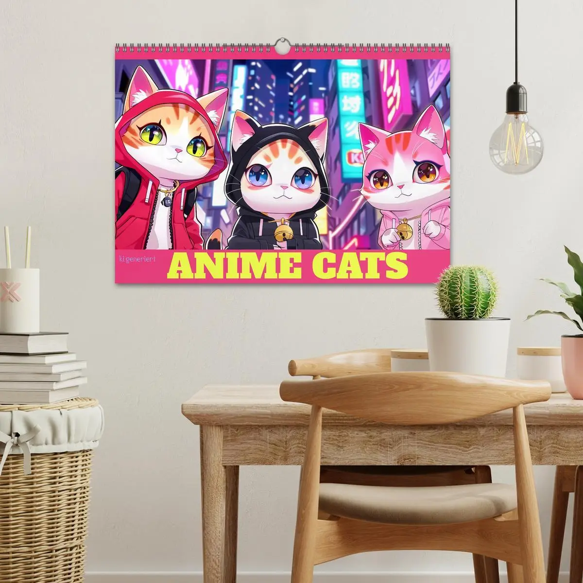 Bild: 9783457394410 | Anime Cats (Wandkalender 2026 DIN A3 quer), CALVENDO Monatskalender