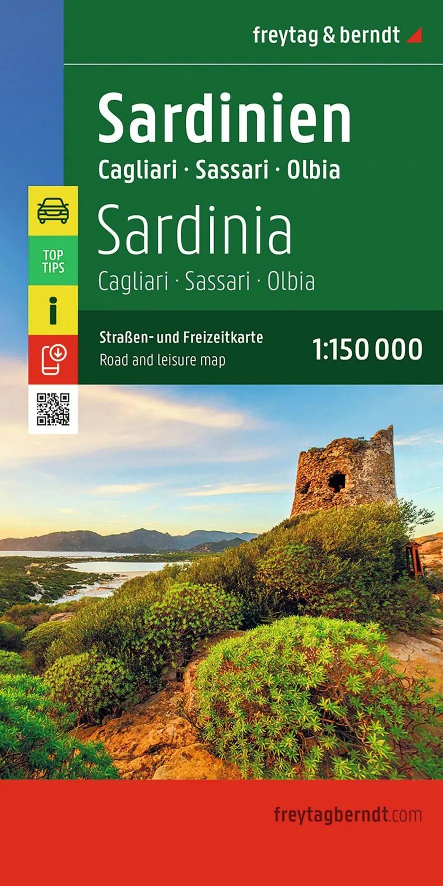 Cover: 9783707924510 | Sardinien, Straßen- und Freizeitkarte 1:150.000, freytag &amp; berndt