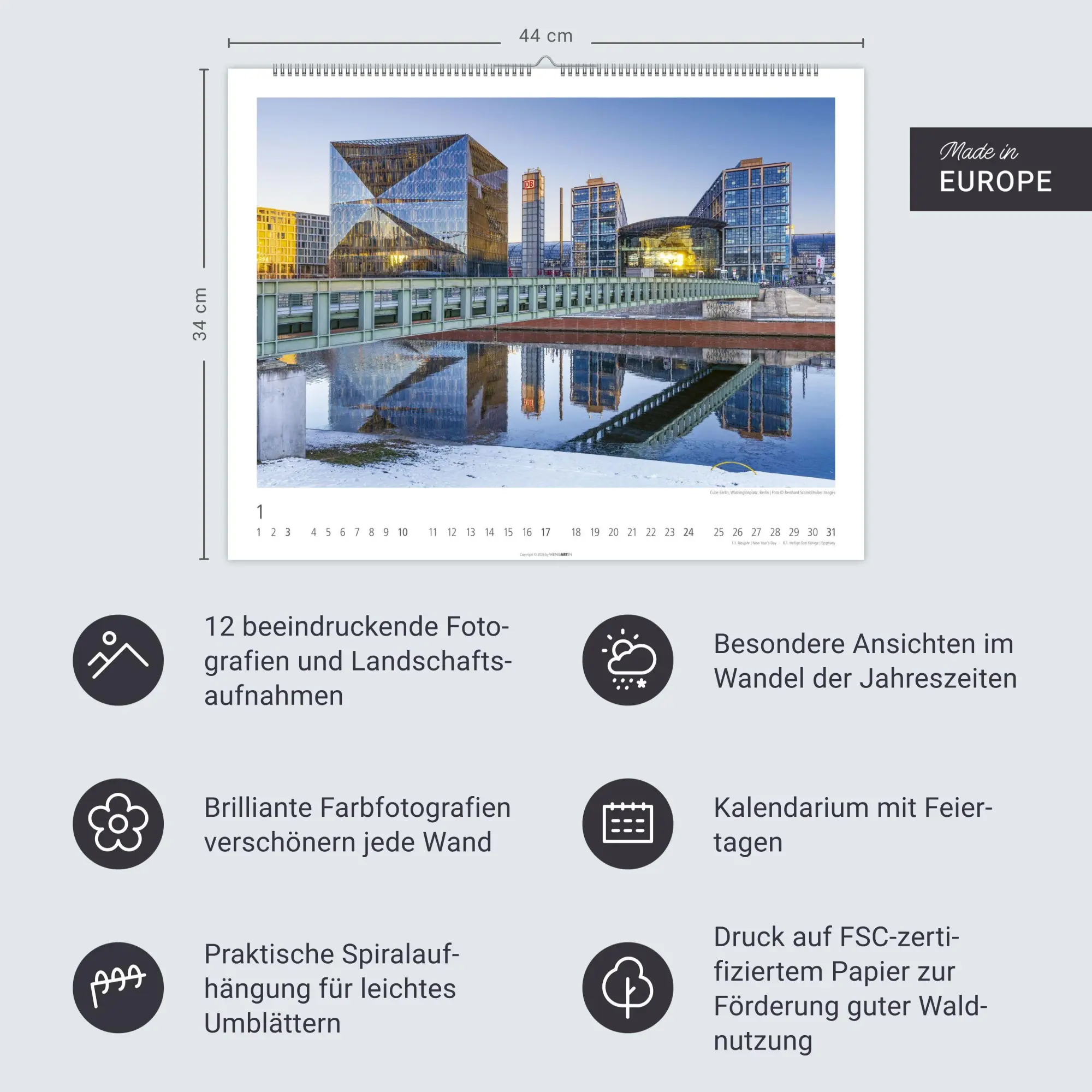 Bild: 9783839904510 | Deutschland Kalender 2027 - Germany | Kalender | Spiralbindung | 14 S.