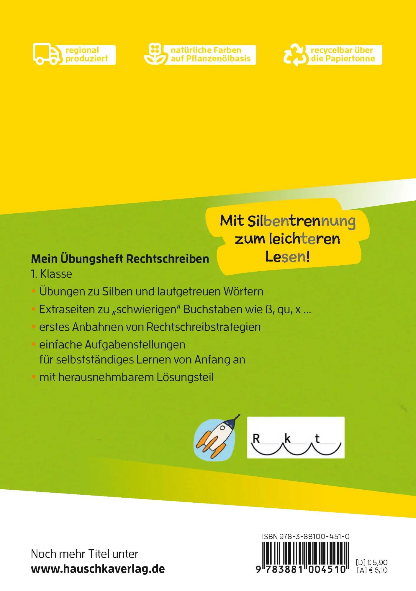 Bild: 9783881004510 | Mein Übungsheft Rechtschreiben 1. Klasse | Stefanie Walther | 64 S.