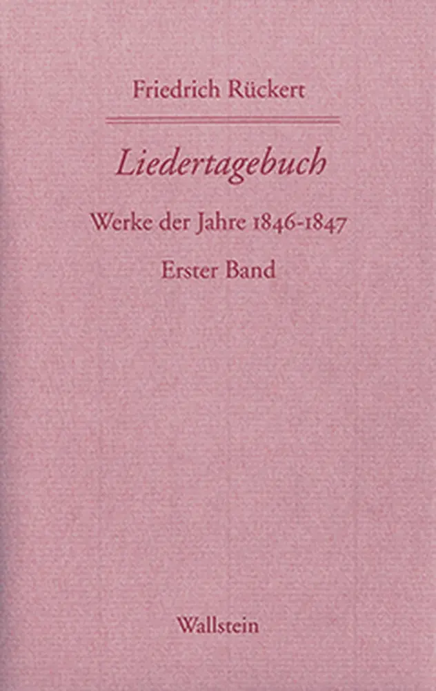 Cover: 9783892444510 | Liedertagebuch I/II | Werke der Jahre 1846-1847. Erster Band | Buch