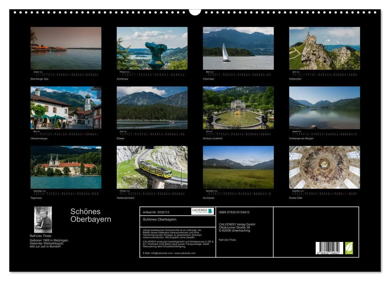 Bild: 9783516154610 | Schönes Oberbayern (Wandkalender 2026 DIN A2 quer), CALVENDO...