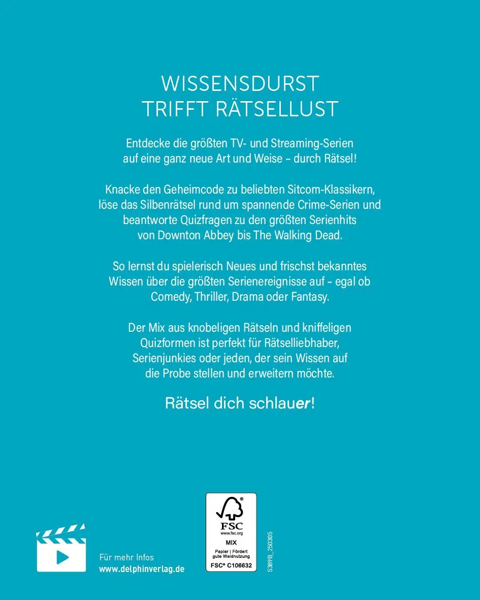 Rückseite: 9783961284610 | TV- und Streaming-Serien I Wissen in Rätseln | Jan Votteler | Buch