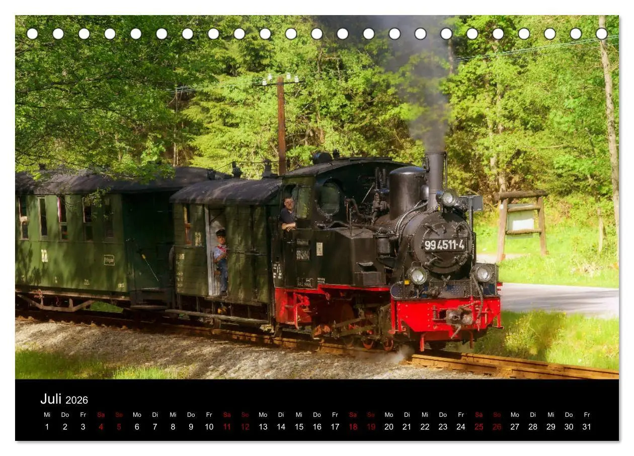 Bild: 9783457744710 | Dampf im Pressnitztal (Tischkalender 2026 DIN A5 quer), CALVENDO...