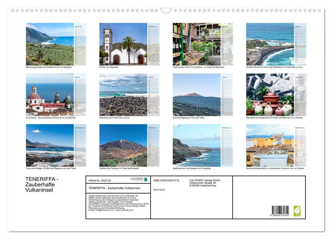 Bild: 9783516074710 | TENERIFFA - Zauberhafte Vulkaninsel (Wandkalender 2026 DIN A2...