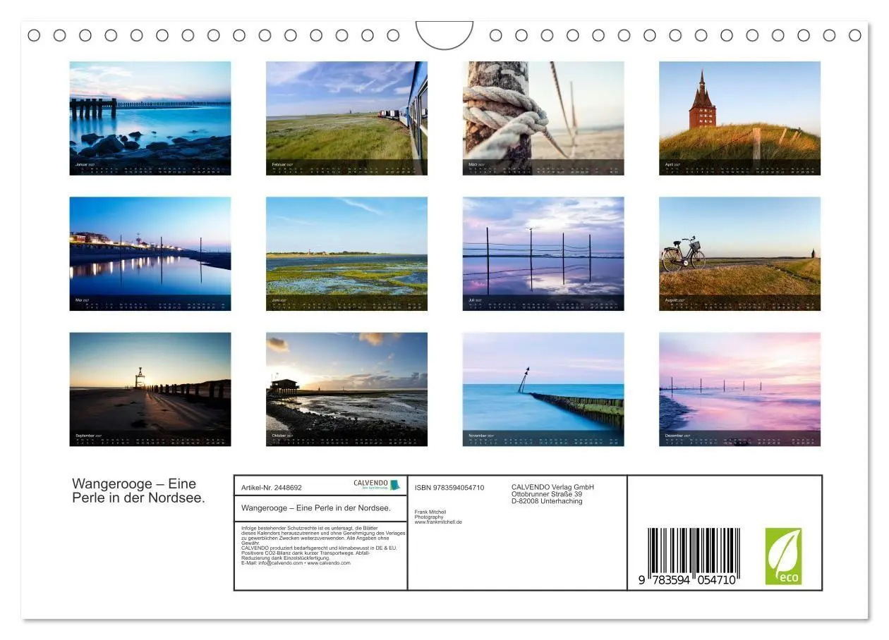 Bild: 9783594054710 | Wangerooge - Eine Perle in der Nordsee. (Wandkalender 2027 DIN A4...