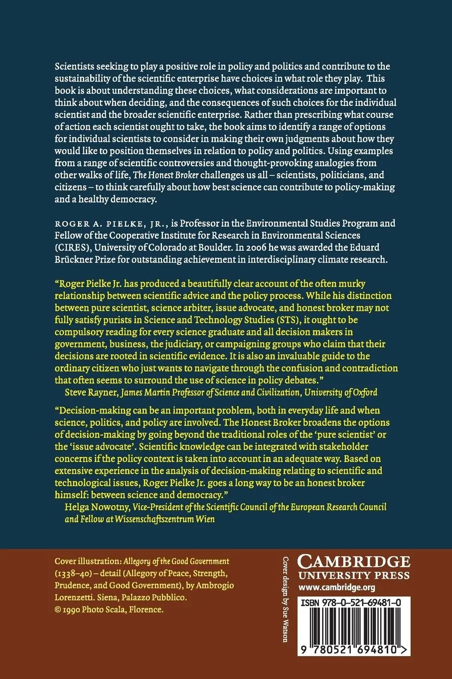 Rückseite: 9780521694810 | The Honest Broker | Jr Roger A. Pielke | Taschenbuch | Englisch | 2007