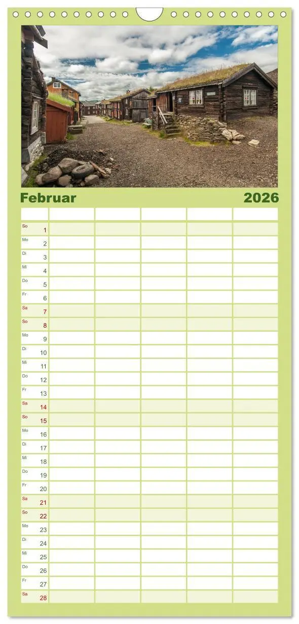 Bild: 9783516514810 | Familienplaner 2026 - Norwegen mit 5 Spalten (Wandkalender, 21 x 45...