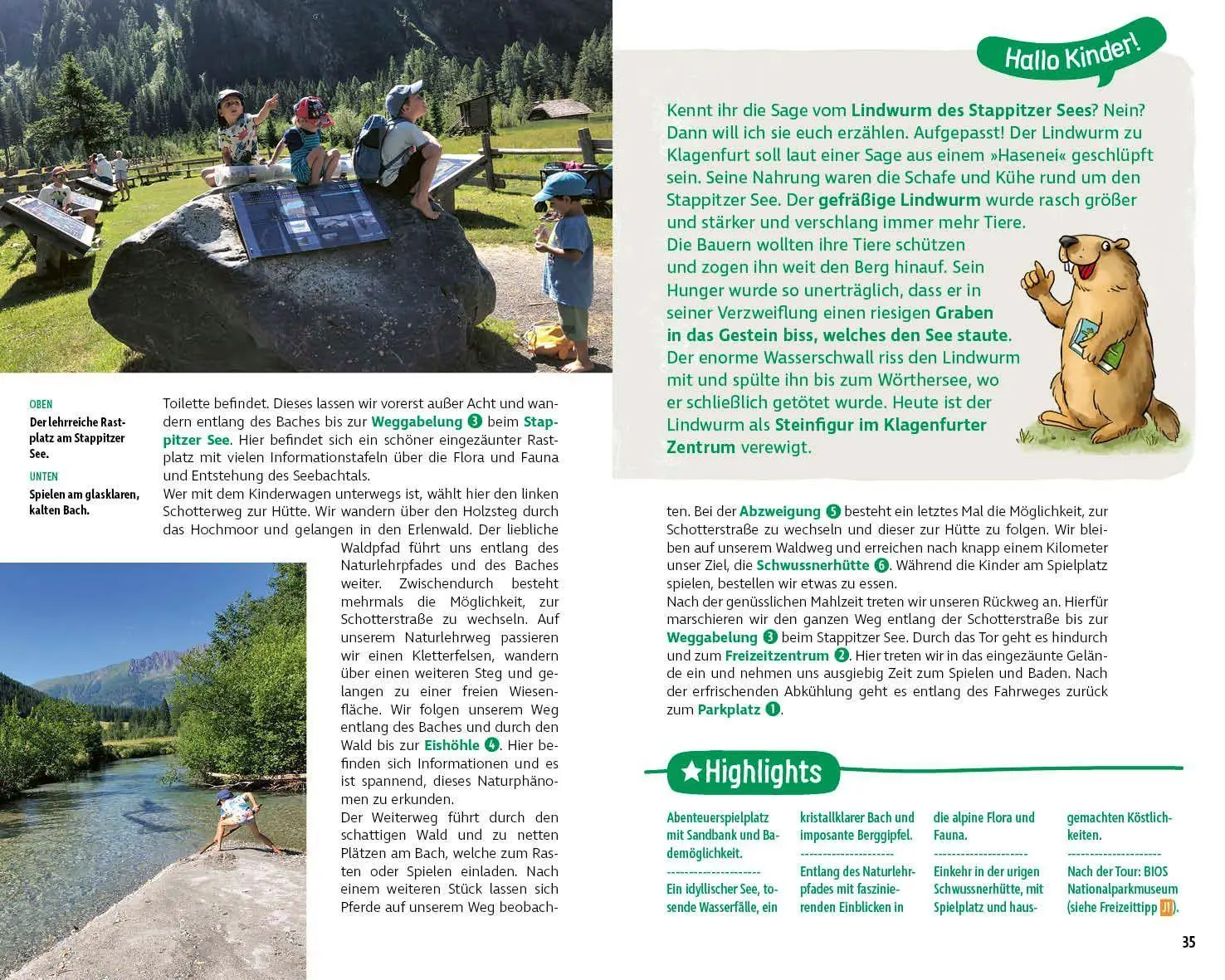 Bild: 9783763334810 | ROTHER Wanderbuch ErlebnisWandern mit Kindern Kärnten. 40 Touren