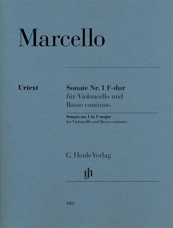 Cover: 9790201814810 | Sonata No. 1 F Major | Besetzung: Violoncello und Klavier | Marcello